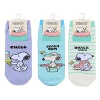 ราคา MINISO ถุงเท้าข้อสั้น Blue Green Tone ลายสนูปปี้ เซท 2 คู่ Snoopy Summer Travel Collection (19695593574)