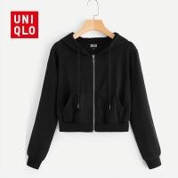 ราคา COD 5 สี Uniqlo เสื้อกันหนาวมีฮู้ดผู้หญิงแฟชั่นลำลองครอปเสื้อกันหนาวมีฮู้ดกลางแจ้ง (28150832516)