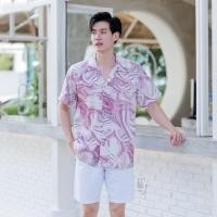 ราคา เสื้อเชิ้ต ฮาวาย แขนสั้น ลายหินอ่อนกราฟฟิก (24507953205)