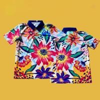 ราคา สื้อโปโลลายดอก คอปกพิมพ์ลาย ใช้หมึกแท้ (28350120096)