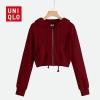 ราคา 5 สี Uniqlo เสื้อกันหนาวมีฮู้ดผู้หญิงแฟชั่นลำลองครอปเสื้อกันหนาวมีฮู้ดกลางแจ้ง (18588631184)