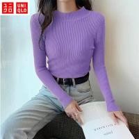 ราคา 8 สีเลือก Uniqlo เสื้อกันหนาว เสื้อสเวตเตอร์แขนยาวคอเต่าผู้หญิง 2022 ต้นฤดูใบไม้ร่วงเสื้อสเวตเตอร์สั้นผอมพอดีเสื้อสเวตเตอร์ด้านบน (16790745476)