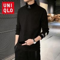 ราคา Uniqlo เสื้อยืดแขนยาว มีฮู้ด ผ้ากํามะหยี่ถัก คอลูกเรือ สําหรับผู้ชาย (23757955551)