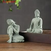 ราคา Flashsky หินทรายพระพุทธรูป วัฒนธรรมตะวันออกเซนพุทธเครื ่ องประดับ ท ่ านั ่ งสร ้ างสรรค ์ สนามหญ ้ าหินทรายสีเขียว (27450614541)