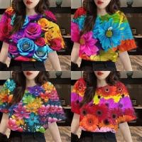 ราคา มีสินค้า เสื้อฮาวายสตรีทันสมัย2567 เสื้อลายดอกสวยๆ สไตล์รีสอร์ทลำลองทุกวัน เสื้อยืดฤดูร้อนทรงหลวมและระบายอากาศได้ดี (29250365722)
