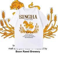 ราคา HUMXI002 ใหม่ พร้อมส่ง เสื้อSINGHA BEER ผ้า 100 เสื้อยืด เบียร์ ช้าง ใส่ได้ ทั้ง ชาย หญิง ผ้าบาง ใส่สบาย ไม่หด ไม่ย้ (24873471789)