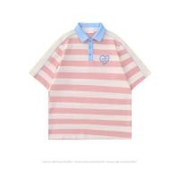 ราคา เสื้อเชิ้ตยีนแขนสั้น ลายหัวใจน่ารัก สไตล์เกาหลี (20193577761)