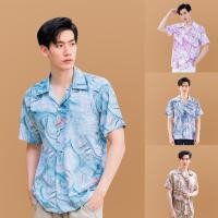 ราคา เสื้อเชิ้ต ฮาวาย แขนสั้น ลายหินอ่อนกราฟฟิก (25107871239)