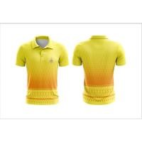 ราคา เสื้อโปโลคอปกลายไทยสีเหลือง ทรงผู้ชาย (27000798918)