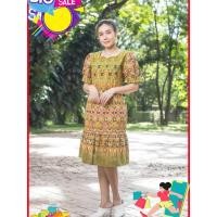 ราคา เดรส อก40 52 ชุดเดรสผ้าไทย ชุดผ้าไทยลายขอ ชุดใส่ทำงาน ชุดใส่ออกงาน งานบวช งานแต่ง งานรับปริญญา เดรสบิ๊กไซส์ (20957901655)