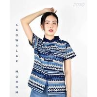 ราคา ช็อปอินเลิฟ เสื้อม่อฮ่อม หม้อห้อมพิมพ์ลาย คอจีนเข้ารูปผู้หญิง ผ้าหม้อห้อม เสื้อผู้หญิง (20737102513)