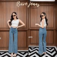 ราคา Bave กางเกงยีนส์ขาม้า เอวสูง เก็บทรง ทรงสวย code6719 (18493839427)