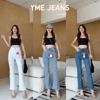 ราคา YME กางเกงยีนส์ขาม้าเล็ก ผ้ายืด เอวสูง Code21291 (25918788550)