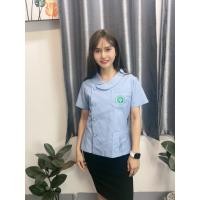 ราคา เสื้อสาธารณสุข รุ่นกันยา ริ้วฟ้า เสื้อชุมชน (26350354180)