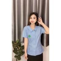 ราคา เสื้อฟ้าริ้วสาธารณสุข รุ่นกานดาแหลม ผ้าโอร่อนริ้วอนามัย (25961050908)