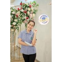 ราคา เสื้อกานดาคอบัวฟ้าริ้วสาธารณสุข ฟ้าริ้วอนามัย (25610058746)