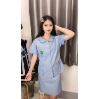 ราคา กานดาหยัก ฟอร์มฟ้า สาสุข ริ้วฟ้า เสื้อชุมชน เสื้อจนท เสื้อริ้วฟ้าขาว (25110066174)