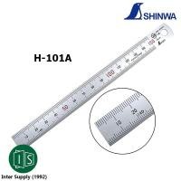 ราคา SHINWA ไม้บรรทัดสแตนเลส H 101A หน่วยมิล ฟุตเหล็ก 150MM ชินวา H101A 6 150มม 13005 170X15X0 5MM (4153583221)