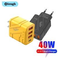 ราคา Elough 40W 3USB ที ่ ชาร ์ จโทรศัพท ์ PD Type C Wall Charger Adapter (25671106754)