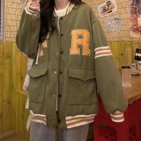 ราคา MVP ไซส์ใหญ่ S 3XL เสื้อแจ็คเก็ตเบสบอลพิมพ์ลายตัวอักษรหลวมสีเขียว สไตล์วิทยาลัย สวมใส่สบาย จัดส่งรวดเร็ว (24204072533)