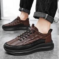 ราคา MVP รองเท้าหนังจระเข้ลำลองแบบสบาย ๆ ระบายอากาศได้ของผู้ชายใหม่รองเท้าบุรุษทันสมัย 39 44 (18996066917)