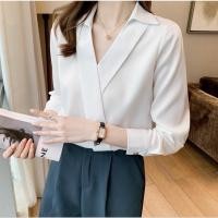 ราคา เสื้อผู้หญิงเสื้อทำงานเสื้อเชิ้ตใส่สบายสไตล์เกาหลี New Fashion (17970166538)