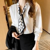 ราคา สื้อเชิ้ตผู้หญิงใส่ทำงาน เนื้อผ้าเกาหลี โบว์ เข้าใหม่ ราคาถูกมาก ใส่ลำลอง ใส่เที่ยว เสื้อทำงานผู้หญิงนิวแฟชั่น 2024 (23871782067)