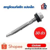 ราคา สกรูยึดหลังคาเมทัลชีท ปลายสว่าน 30 ตัว หัวบล็อค หัวบล็อก สกรูปลายสว่าน สกรู ยึดเมทัลชีท ยึดหลังคา เจาะเหล็ก (8959980648)