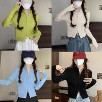 ราคา Cuties เสื้อครอปแขนยาว เสื้อไหมพรม คาร์ดิแกน ทันสมัย เท่ M1135 (24859186083)