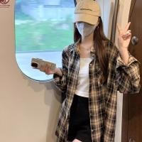 ราคา เสื้อเชิ้ตแขนยาว ทรงหลวม ลายสก๊อต สไตล์เกาหลี สําหรับผู้หญิง W327 (25022768270)