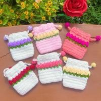 ราคา กระเป๋าแฮนเมดหูรูดดอกทิวลิป กระเป๋าถักไหมพรม handmade (25263511116)