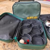 ราคา ของแท้ กระเป๋าเปตอง BOULES ใส่ได้ 6 ลูก กระเป๋าใส่ลูกเปตอง พร้อมลูกแก่น และเชือกวัดระยะ ราคาต่อกระเป๋า 1 ใบ (19977146290)
