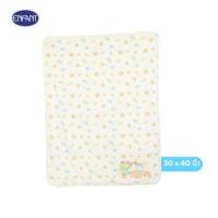 ราคา ENFANT อองฟองต์ ผ้าห่มลายน้องกระต่ายผลไม้ ผ้าคอตตอนแท้ 100 สีครีม ขนาด 30x40 นิ้ว (24480874315)