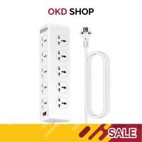 ราคา LDNIO SC10610 10ช่อง USB 5ช่อง TYPE C 1ช่อง ปลั๊กไฟ สวิทช์ ปิด เปิด สายไฟทองแดง ยาว2ม (13754380592)