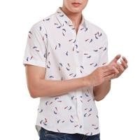 ราคา haas เสื้อเชิ้ตแขนสั้น unisex ผู้ชาย ผู้หญิง ลายขนนก SHPH2027 (11286561350)