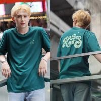 ราคา haas เสื้อยืดแขนสั้น unisex ผู้ชาย ผู้หญิง ลายสกรีนลาย หน้า หลัง Be haas รหัส SBSK2679 (17399159255)