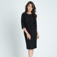 ราคา GSP DRESS เดรสจีเอสพี ชุดแซกยาวคลุมเข่า สีดำ SL2ZBL (6050633534)