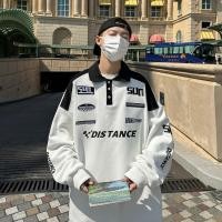 ราคา เสื้อย้อนยุคอเมริกัน ผู้ชายและผู้หญิง ชุดชั้นในอินเทรนด์ เสื้อโปโล แบรนด์แฟชั่นฤดูใบไม้ร่วง แขนยาว ชุดแข่งปกญี่ปุ่น (22664350934)