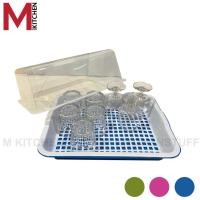 ราคา M KITCHEN ชั้นวางจาน ชั้นคว่ำจาน ที่คว่ำแก้ว ที่คว่ำขวดนม ที่คว่ำจาน ที่ตากจาน พลาสติก พร้อมฝาปิด 500 (19801565168)