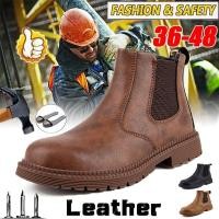 ราคา หนังแท้ ทน เท่ คุ้ม รองเท้าเซฟตี้ หัวเหล็ก safety shoes leather ใส่ทำงาน ใส่เที่ยว ช่าง วิศวะ เชฟ หนังแท้หัวเหล็ก (11751585605)