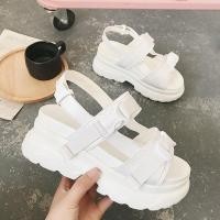 ราคา พร้อมส่งรองเท้าแตะรัดส้น ส้นตึก สูง 8 cm Platform Shoes 218 6809 (6130630127)