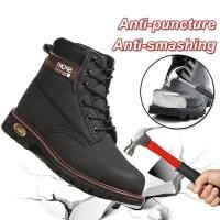 ราคา Safety shoesรองเท้าเซฟตี้ รองเท้าเซฟตี้หัวเหล็กหุ้มข้อ งานหนังออยล์แท้ งานสวย งานละเอียดwork shoes Size37 46 (8857258176)