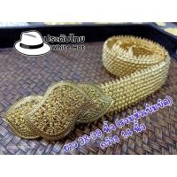 ราคา เข็มขัดทอง หัวใบไม้ สายพิกุล เครื่องประดับไทยล้านนา เข็มขัดผู้หญิง เข็มขัดผู้ชาย สีทอง หัวถอดได้ (15764198168)
