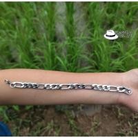 ราคา สร้อยข้อมือเลสแท้ ยาว 20 cm สร้อยสแตนเลสแท้ ไม่ลอก ไม่ดำ สร้อยข้อมือแฟชั่น (18392330415)