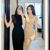 ราคา ชุดเดรสแขนกุด เปิดไหล่ ผ่าข้าง สไตล์เกาหลี แฟชั่นฤดูร้อน (20503865076)