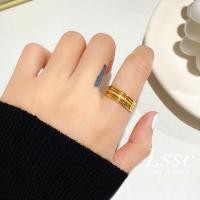 ราคา แหวนเกลี้ยง แหวนทองครึ่งสลึงชุบทอง 18K ทองไมครอน 3 ชิ้น แหวนเรียบๆสำหรับผู้หญิง (14808199521)