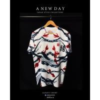 ราคา A NEW DAY 218 เสื้อยืดสไตล์ญี่ปุ่น ลายปลาคราฟ (15283970647)