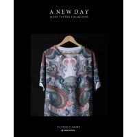 ราคา A NEW DAY 133 เสื้อสไตล์ญี่ปุ่น japan tattoo ลายมังกรคู่ Dragon Versus (5918029360)