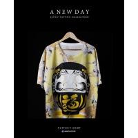 ราคา A NEW DAY 183 เสื้อสกรีนเต็มตัว สไตล์ญี่ปุ่น ลาย Daruma Doll (3961260247)