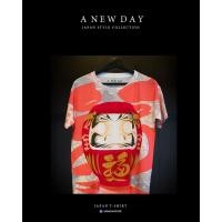 ราคา A NEW DAY NO 061 เสื้อลาย สไตล์ญี่ปุ่น สกรีนเต็มตัว ลายสักญี่ปุ่น ดารุมะ Daruma ตรุษจีน (1420130628)